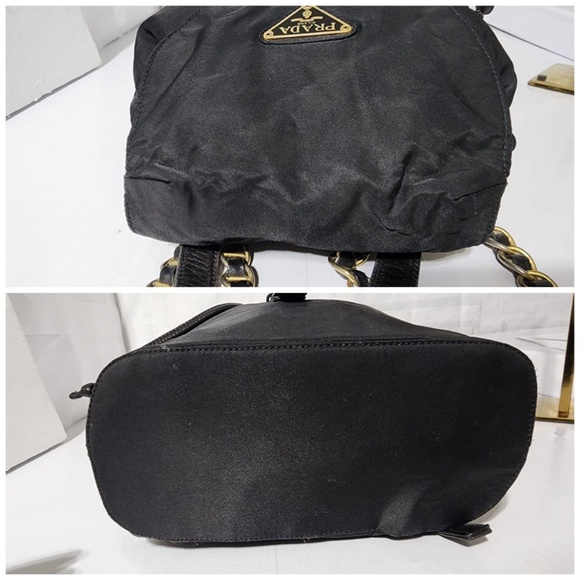 Authentic Prada Vintage Vela Drawstring Backpack Black - Picture 6 of 11